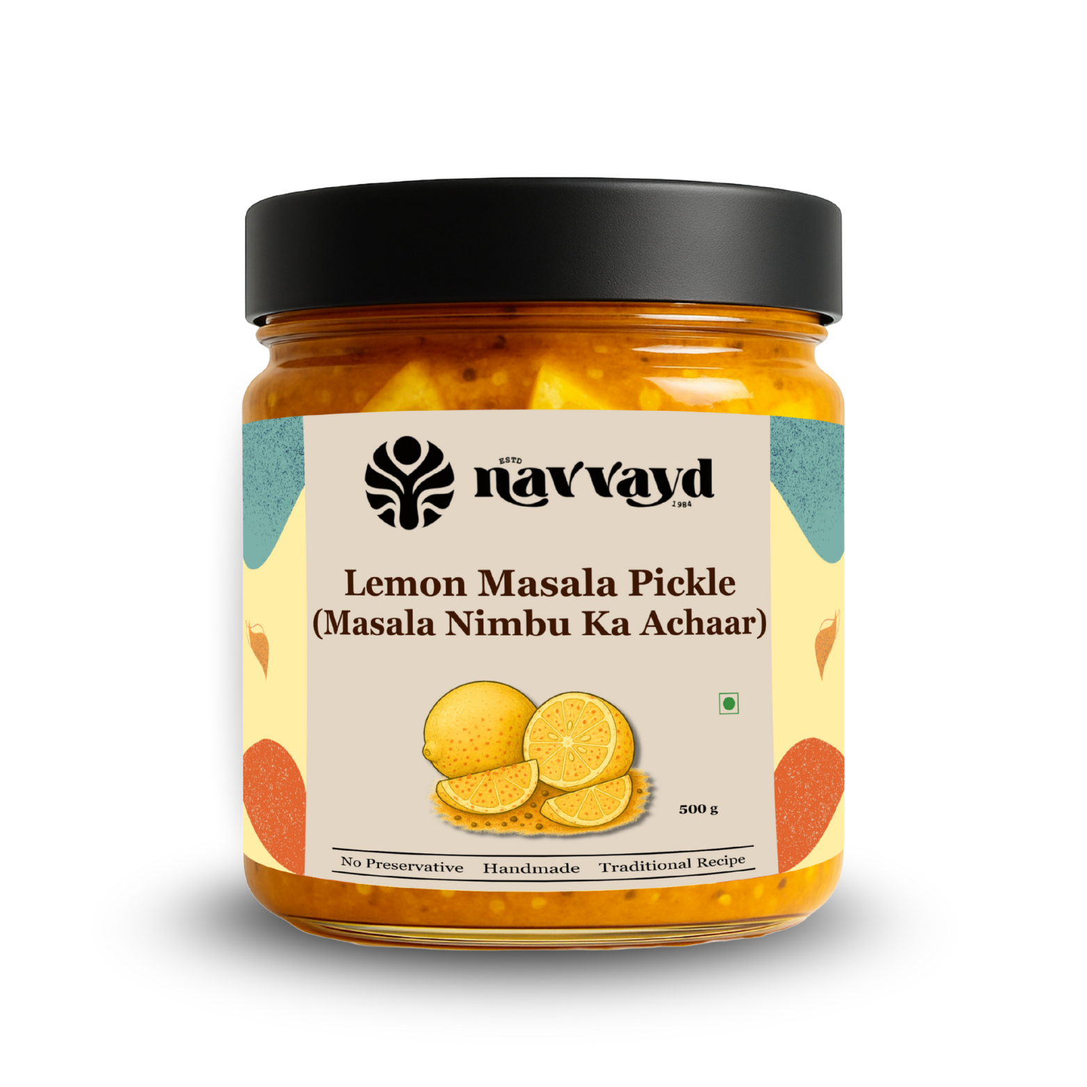 Navvayd Masala Nimbu Ka Achaar Lemon Masala Pickle - 500 gms