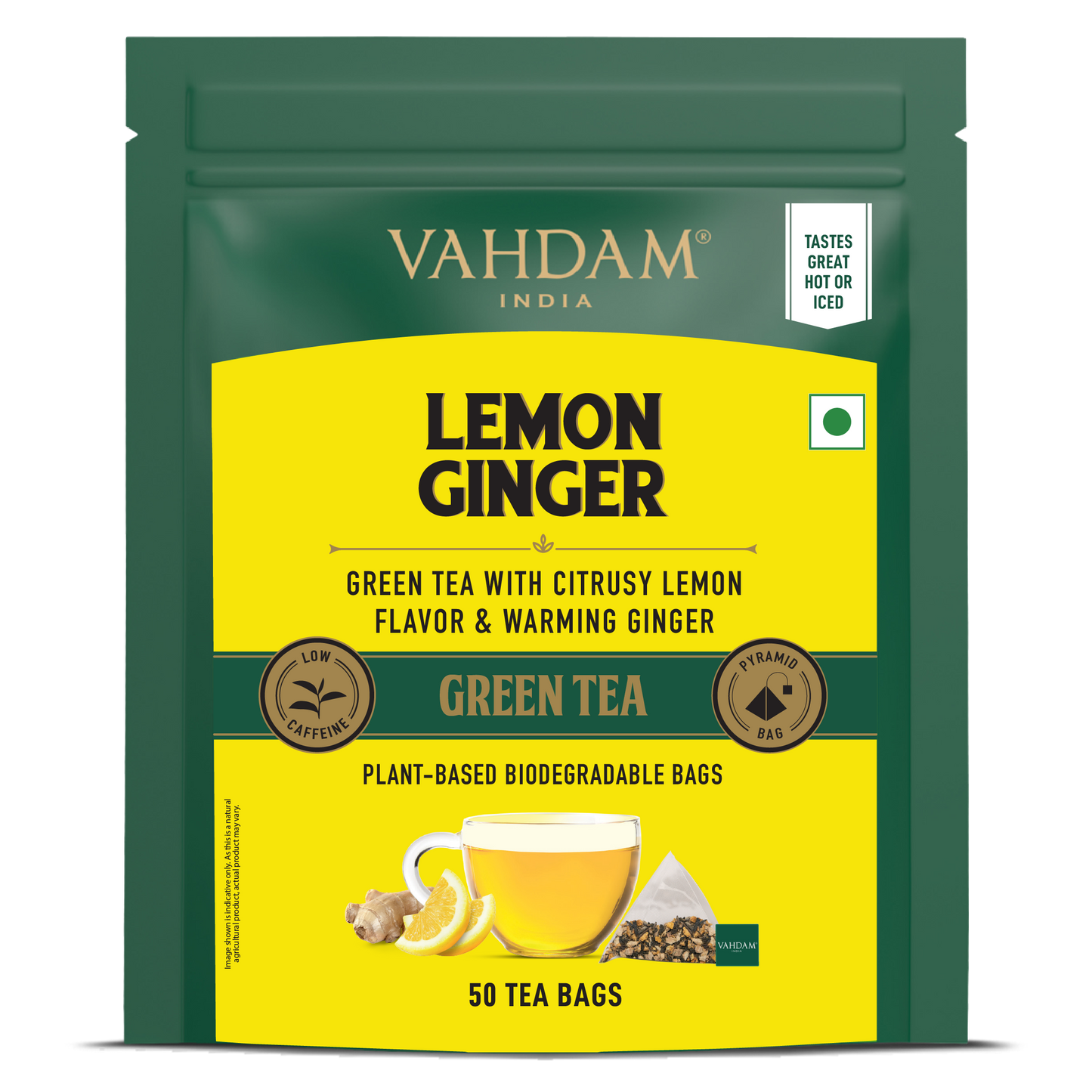 Lemon Ginger Green Tea, 50 Count