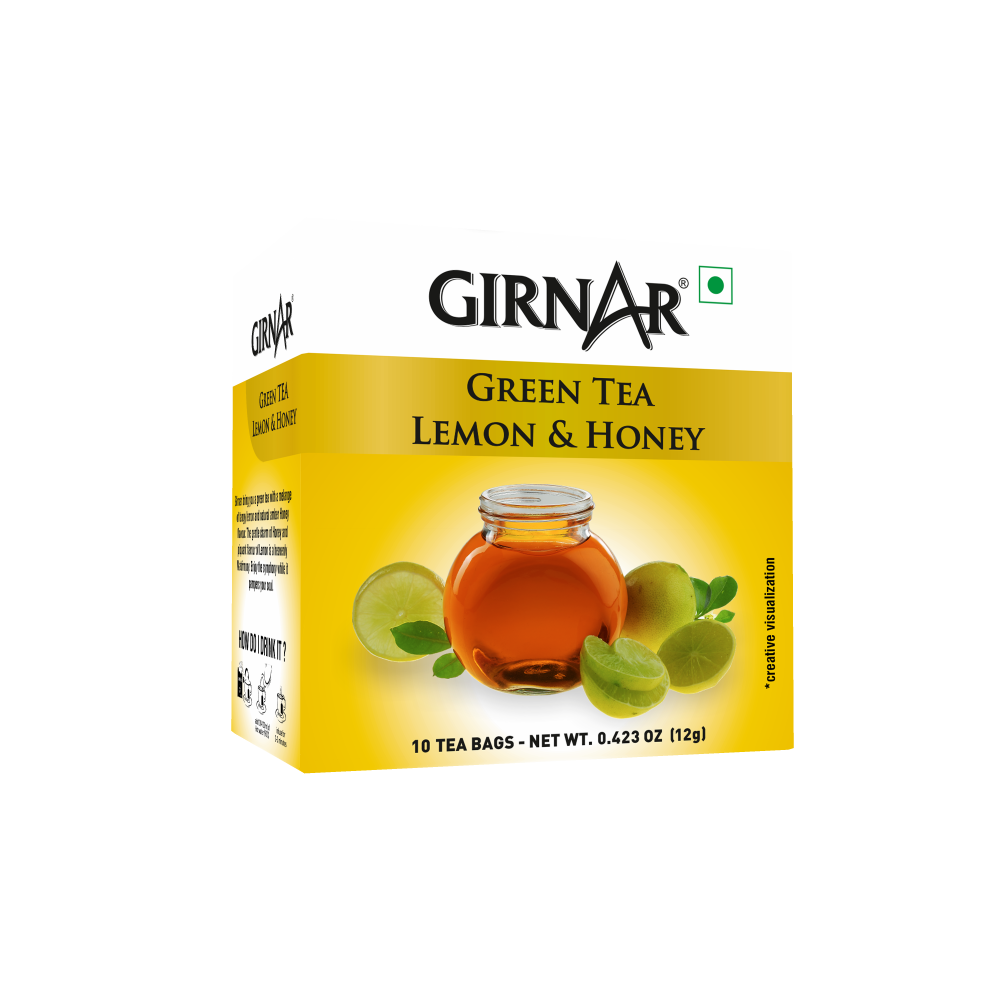 Girnar Green Tea Bags - Lemon & Honey