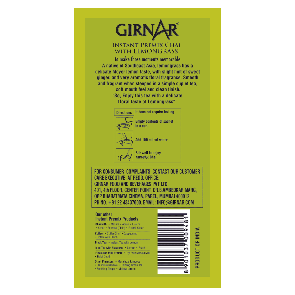 Girnar Instant Tea Premix With Lemongrass