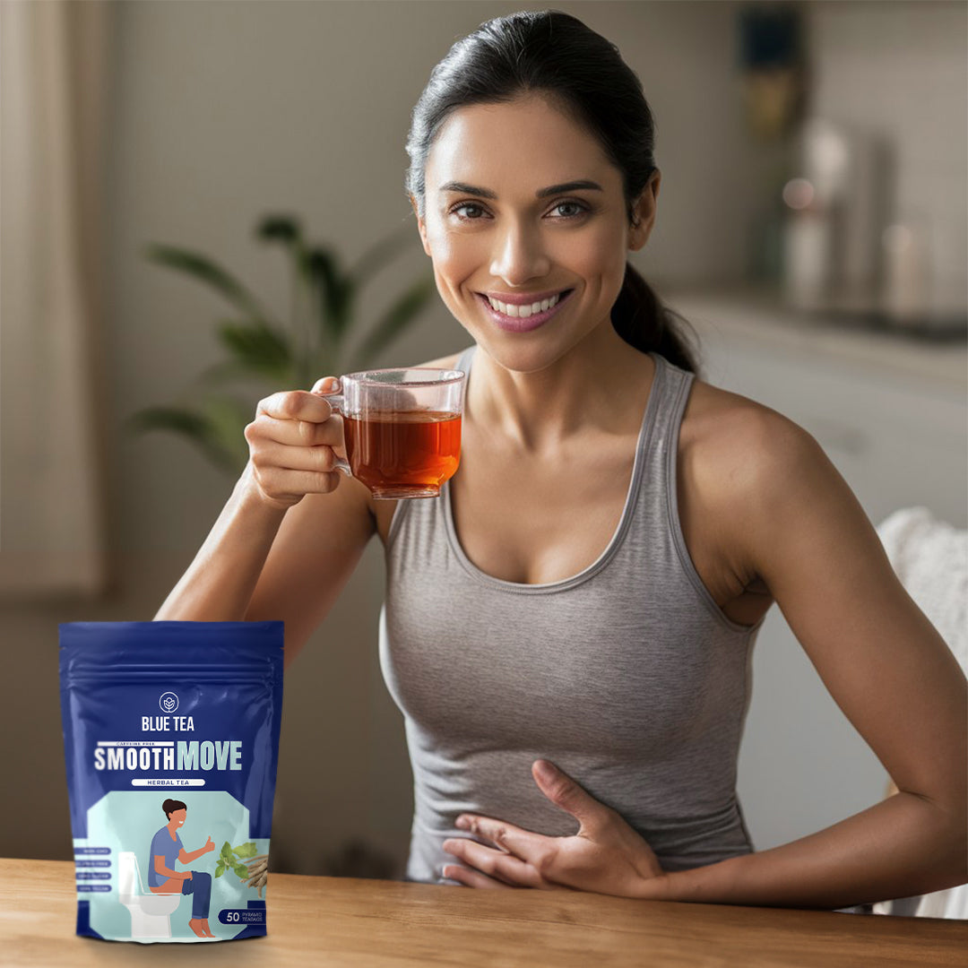 Blue Tea Smooth Move Herbal Infusion 50 Tea Bags - 125 gms - Veeha Foods