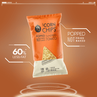 Chips+, Sundried Tomato, Popped, 100% Corn-Based (Pack of 6, 55g)