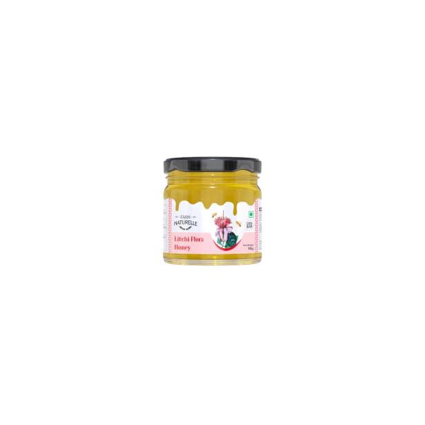 Litchi Flower Wild Forest Honey | 100% Pure Honey | Wooden Spoon| Raw, Natural, Unprocessed & Unheated Honey | Lab Tested Honey in Glass Bottle.