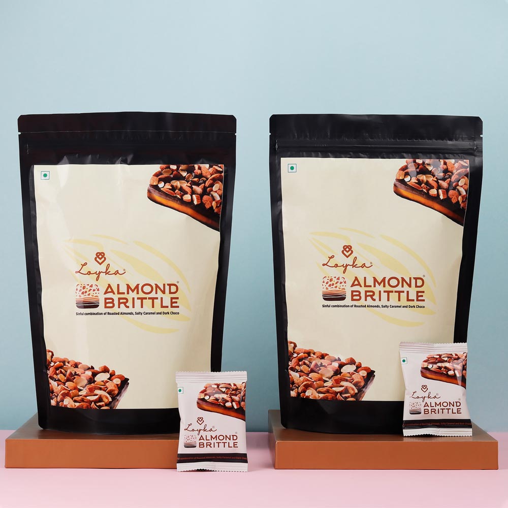 Almond Brittle Value for money Pack 1 kg (2 packs of 500 grams each)