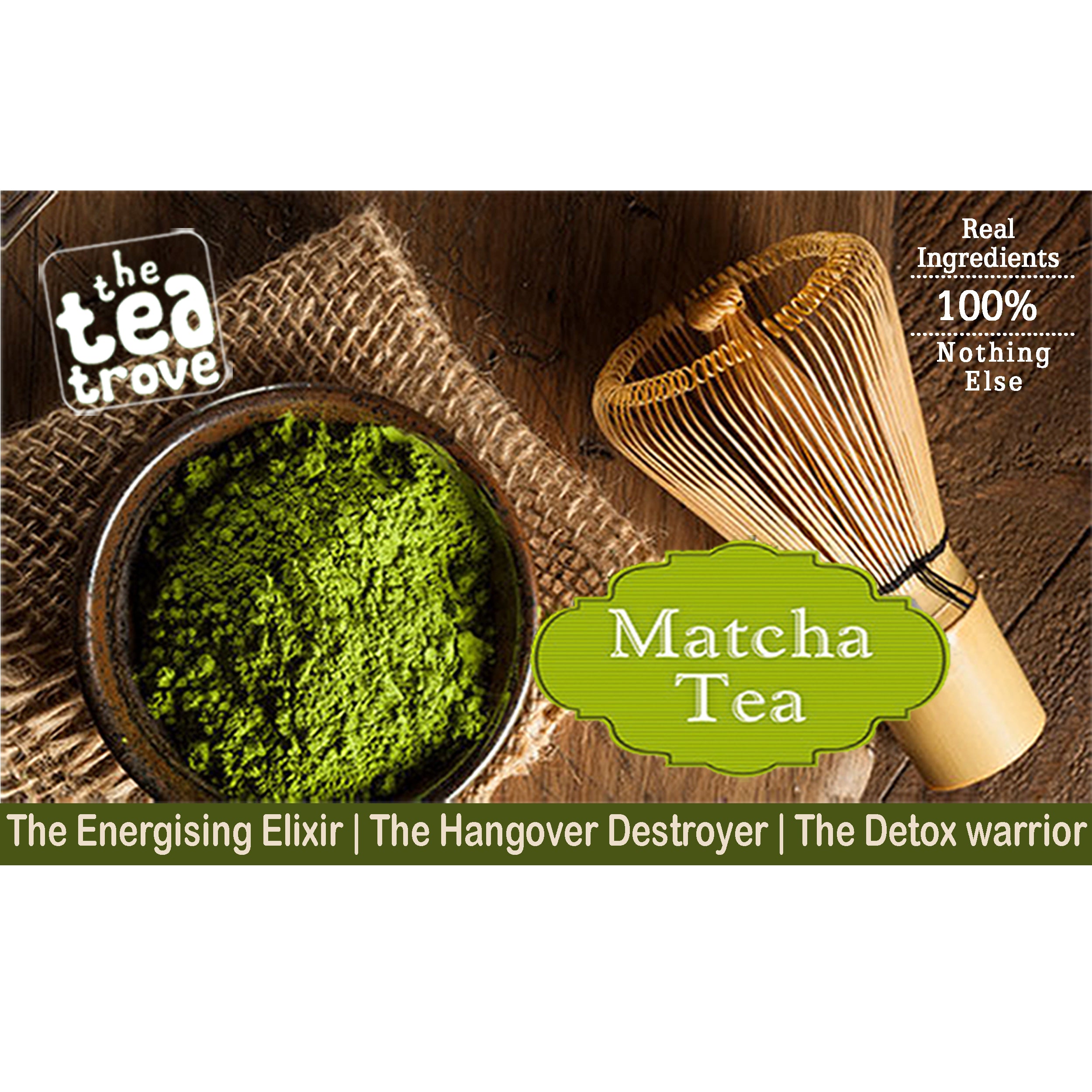 The Tea Trove Turmeric Matcha Green Tea - 30 gms - Veeha Foods