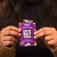 Date Nut Square Cashew and Orange (Pack of 2) : 8 Bars Each