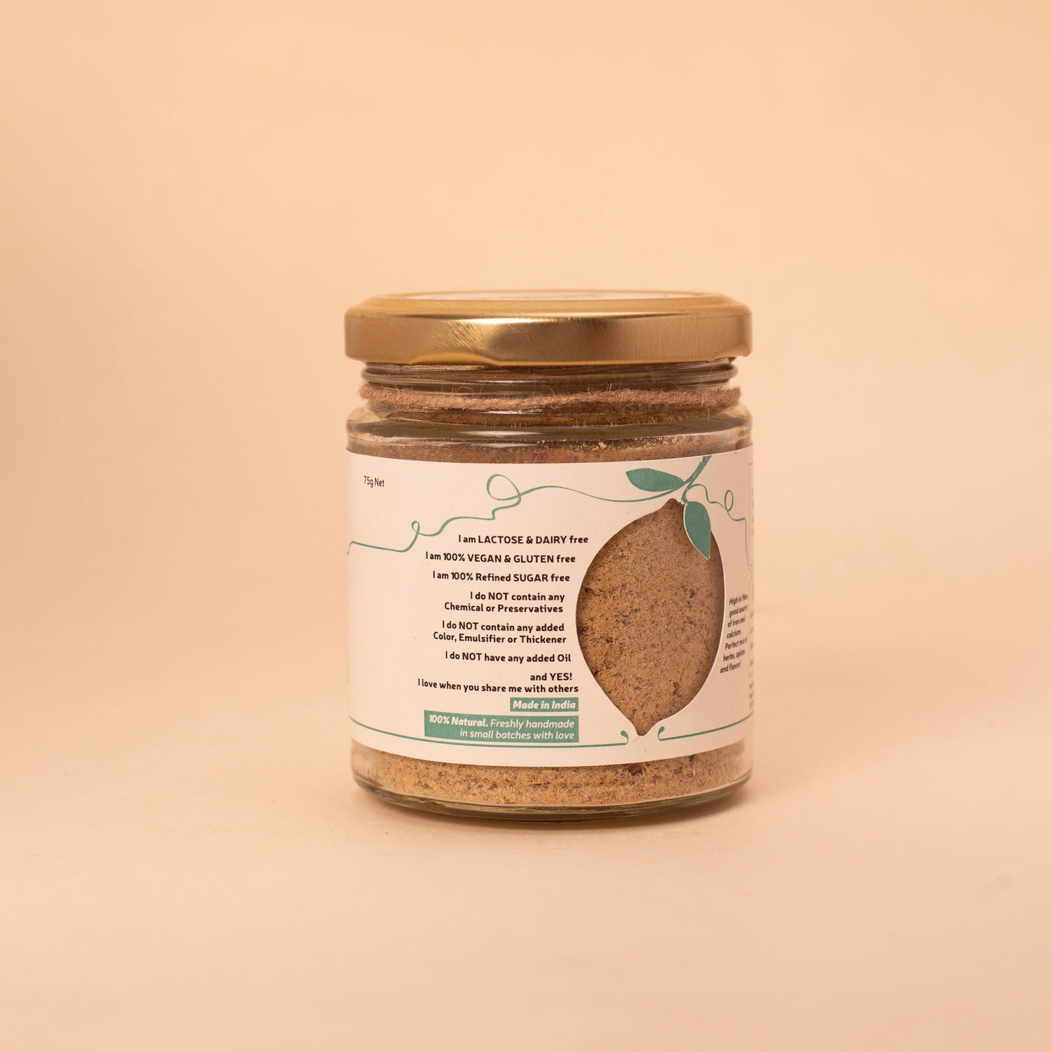 Handmade Chai Masala | Sun-Dried & Freshly Ground | Caffeine-Free | Aromatic & Flavorful | 75g