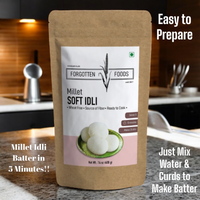 FORGOTTEN FOODS Instant Millet Idli Batter Combo - Kanchi idly and Soft Idly