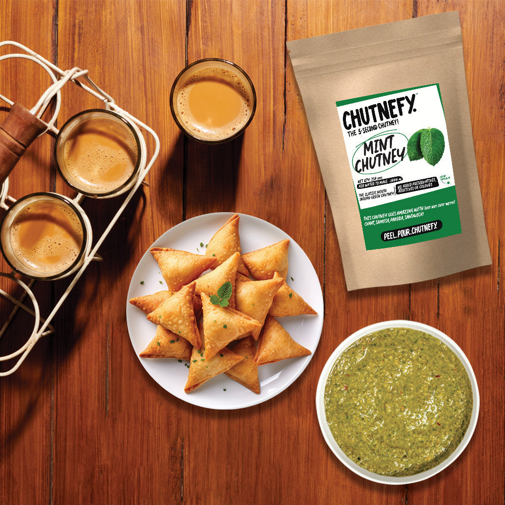 Mint Chutney | North Indian Style | Medium Spicy | 250g  (makes 1000 ml chutney)