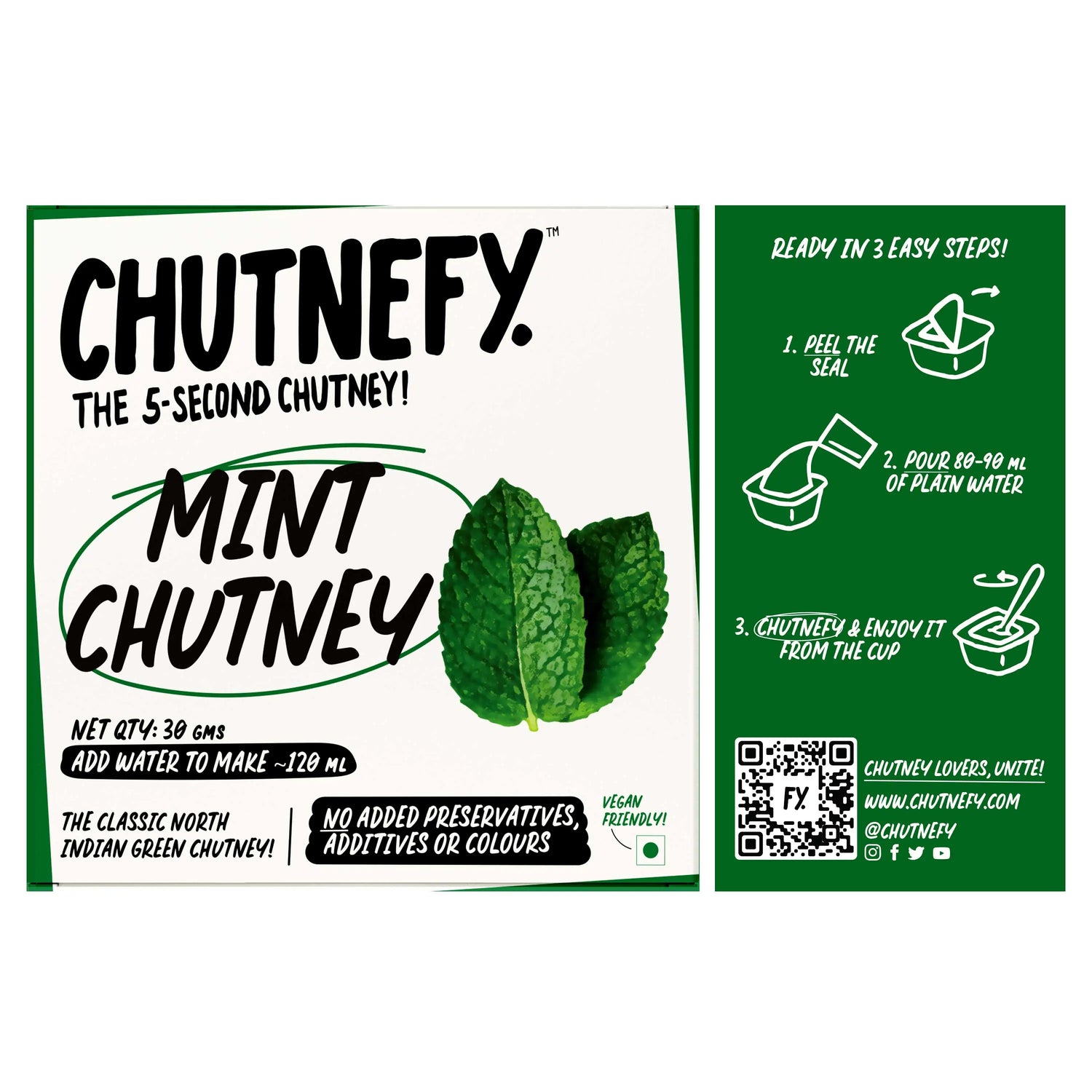 Mint Chutney | Trial Pack of 2 | North Indian Style | Medium Spicy