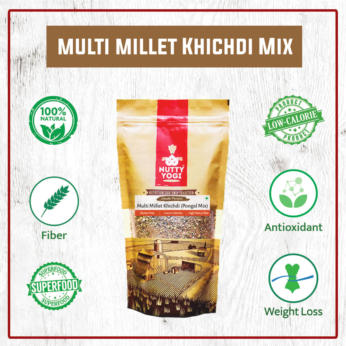 Nutty Yogi Multi Millet Khichdi Mix / Pongal Mix