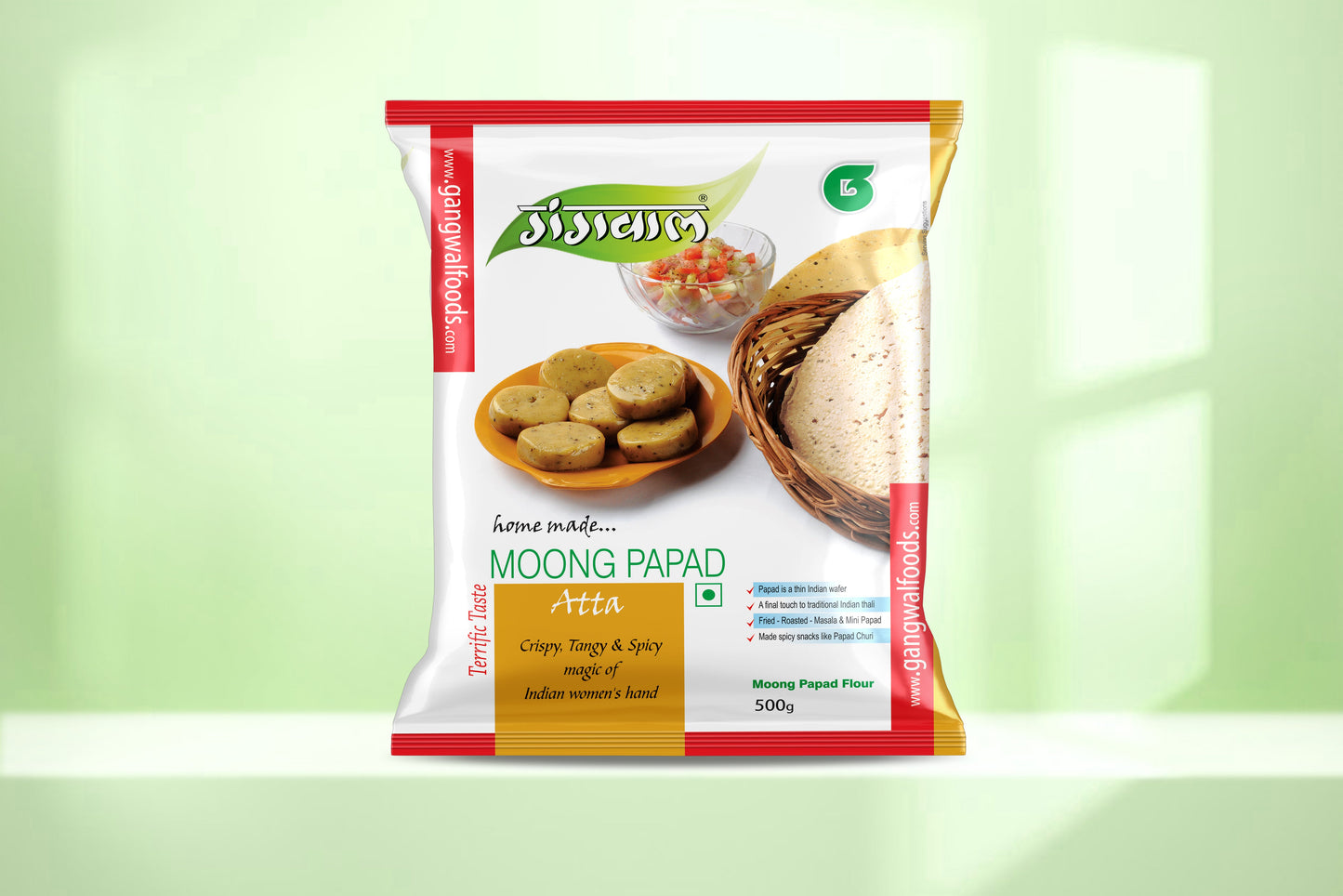 Gangwal Moong Papad Atta 500gm Pack