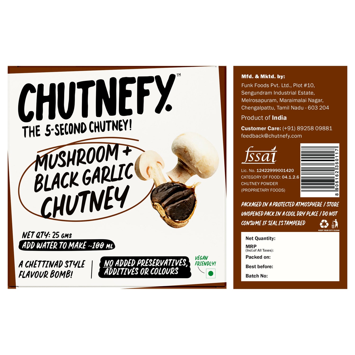 Mushroom & Black Garlic Chutney | Trial Pack of 2