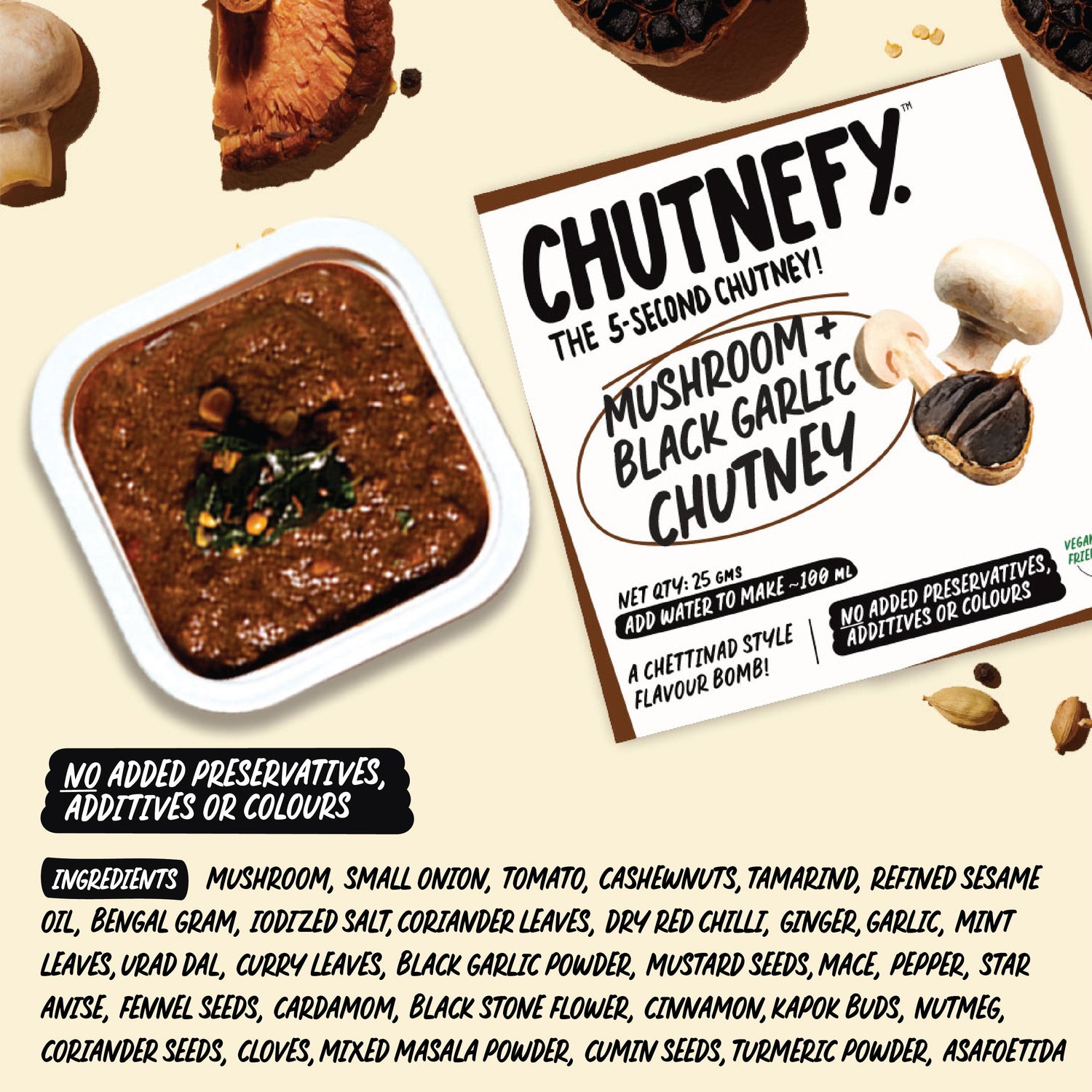 Mushroom & Black Garlic Chutney | Trial Pack of 2