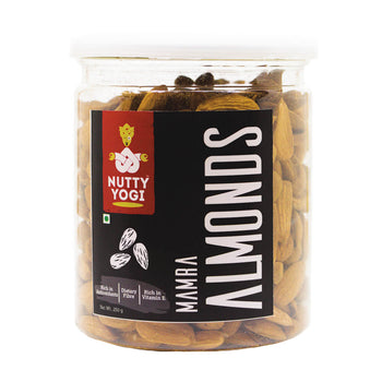 Nutty Yogi Original Mamra Almonds 250gm| Rich in Fiber & Minerals 250gm (Pack of 1)