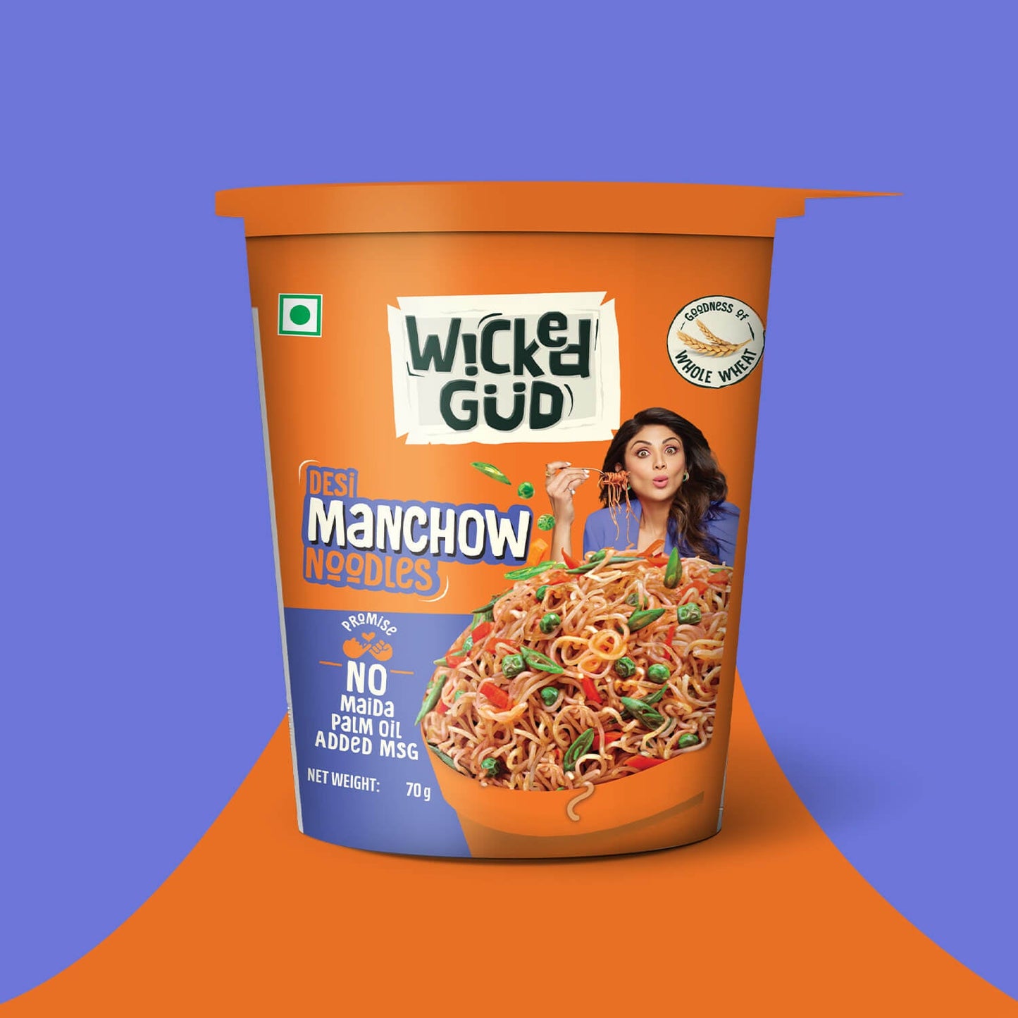 WickedGud Instant Desi Manchow Cup Noodles