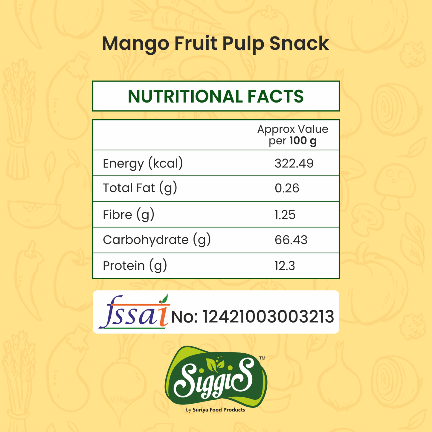 Mango Fruit Pulp Snack