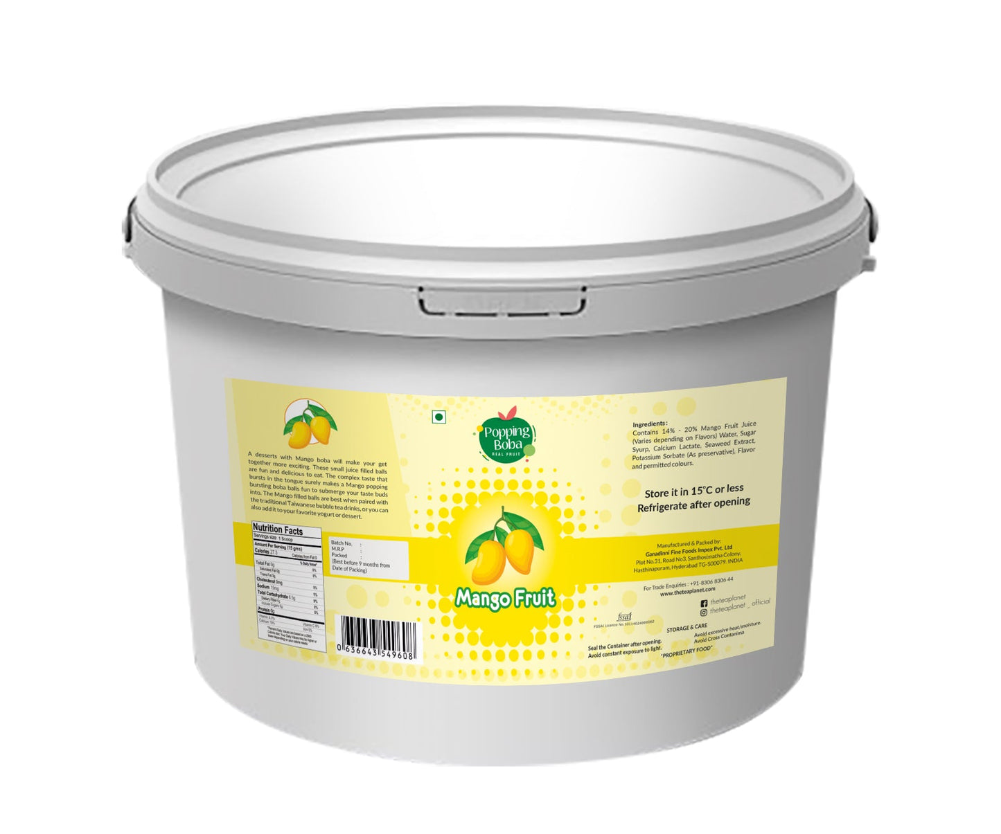 Mango Popping Boba - 2 kg