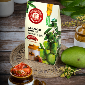 Mango Pickle Pouch Flight Pack (With Garlic)