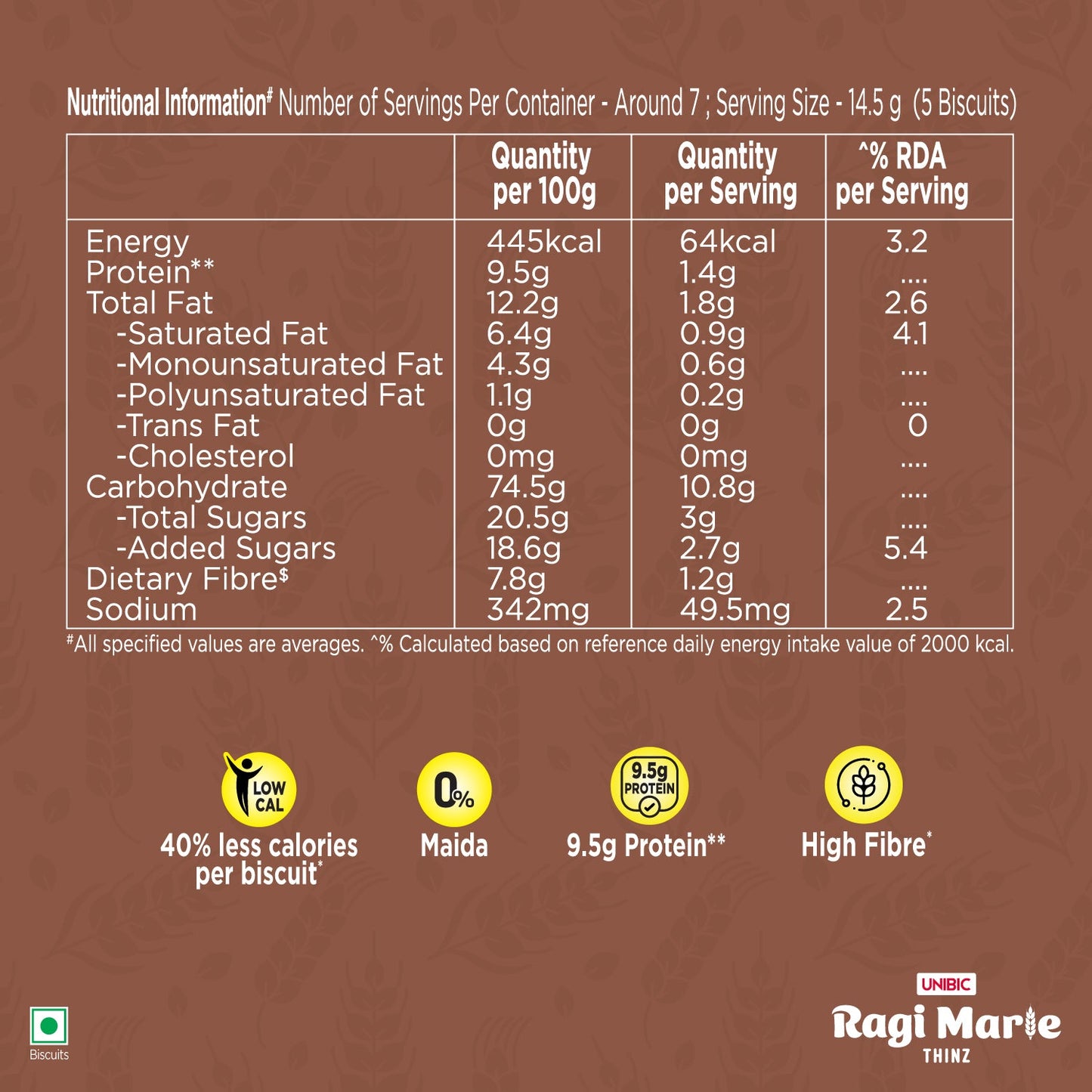 Unibic Ragi Marie Thinz - 495g