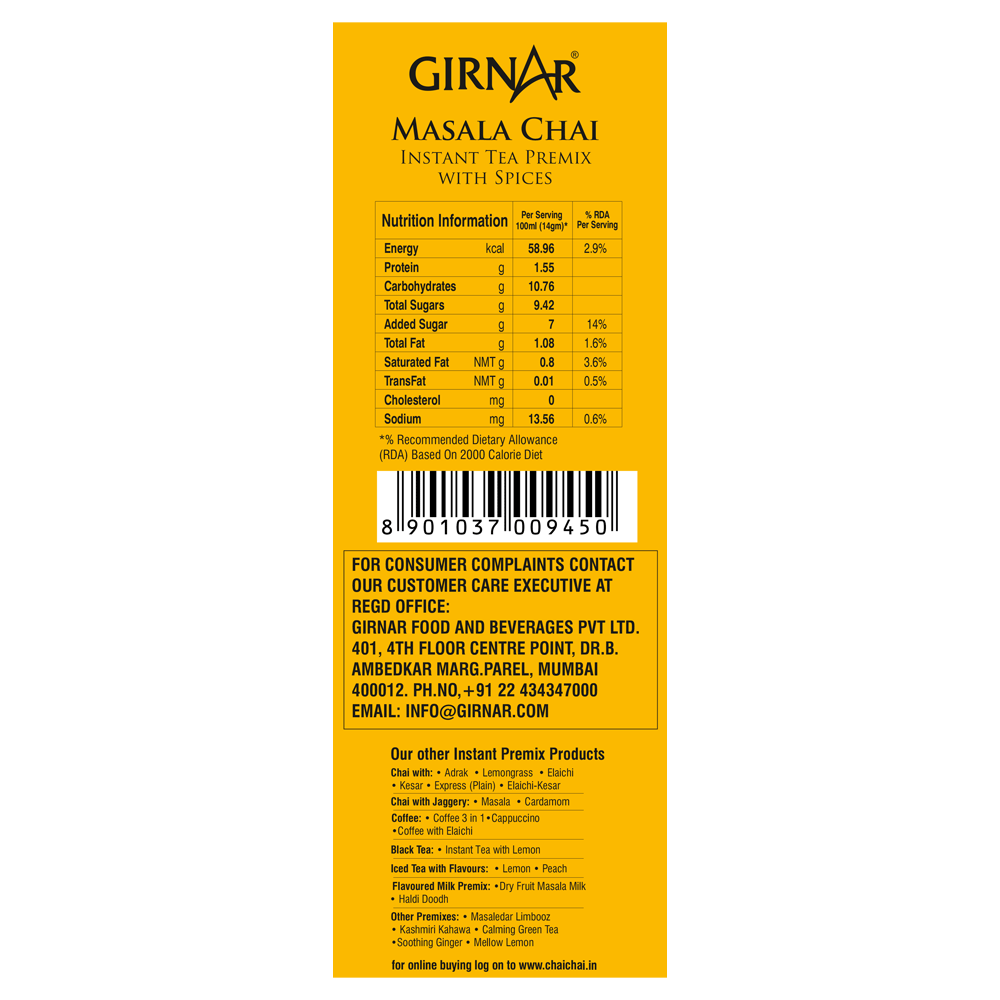 Girnar Instant Tea Premix With Masala (1kg Vending Pack)