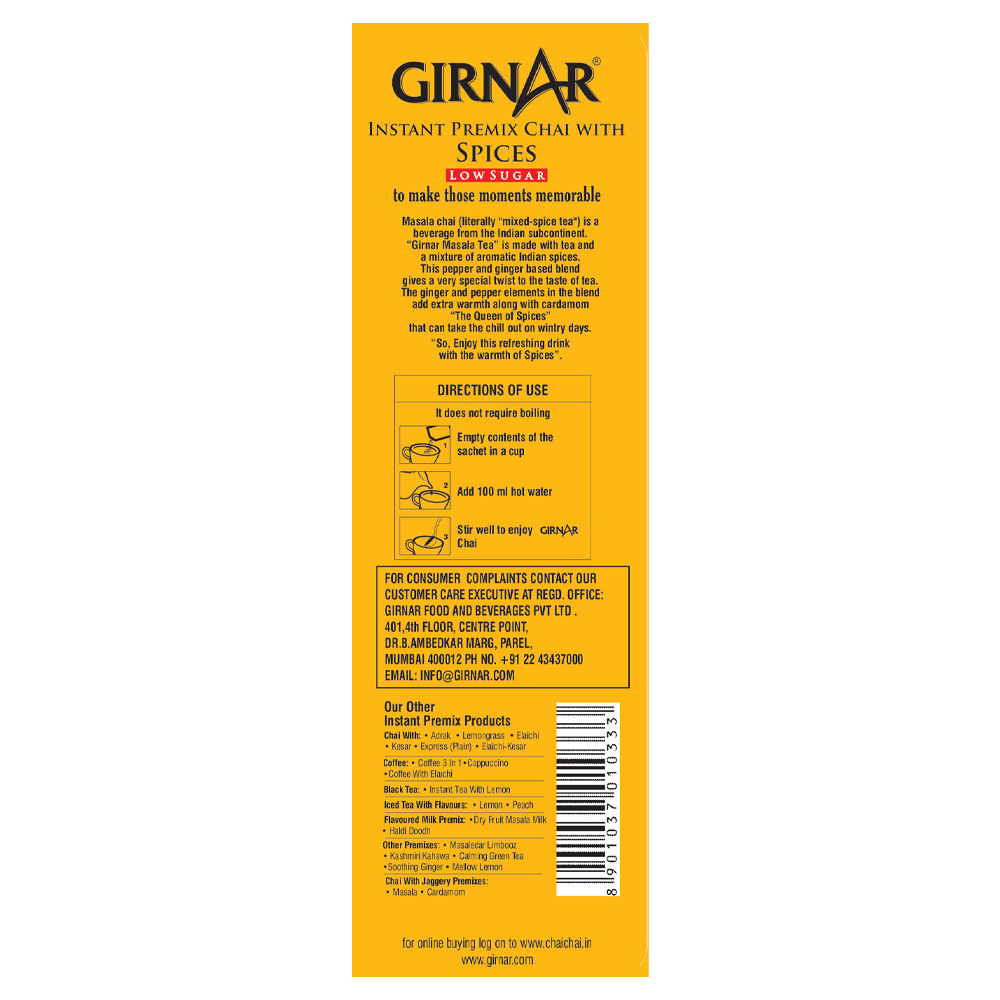 Girnar Instant Tea Premix With Masala (Low Sugar)