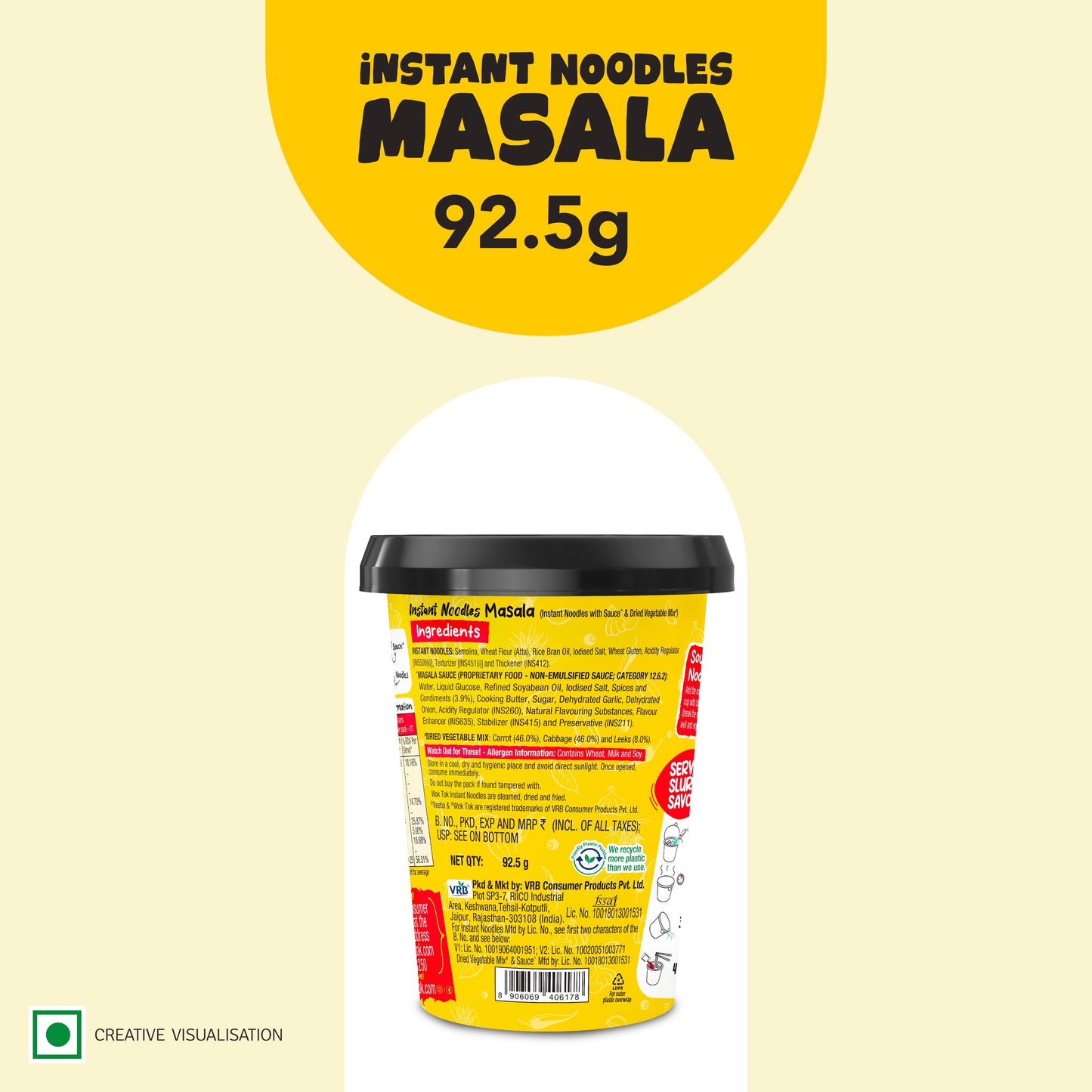 Masala Mania! | Instant Cup Noodles (Pack of 4 x 92.5G)