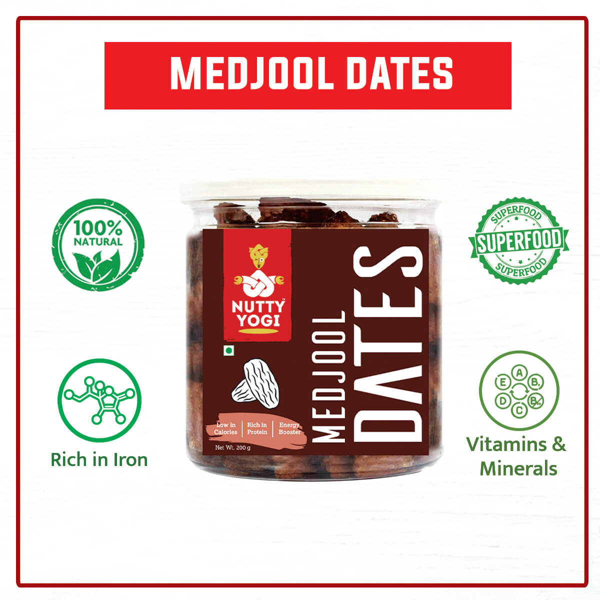 Nutty Yogi Original Medjool Dates 200 g