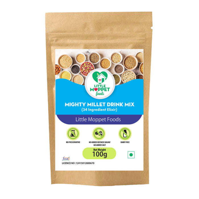 Mighty Millet Drink Mix – 34 Ingredient Health Drink Mix Elixir [100G]