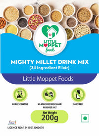 Mighty Millet Drink Mix – 34 Ingredient Health Drink Mix Elixir [200G]