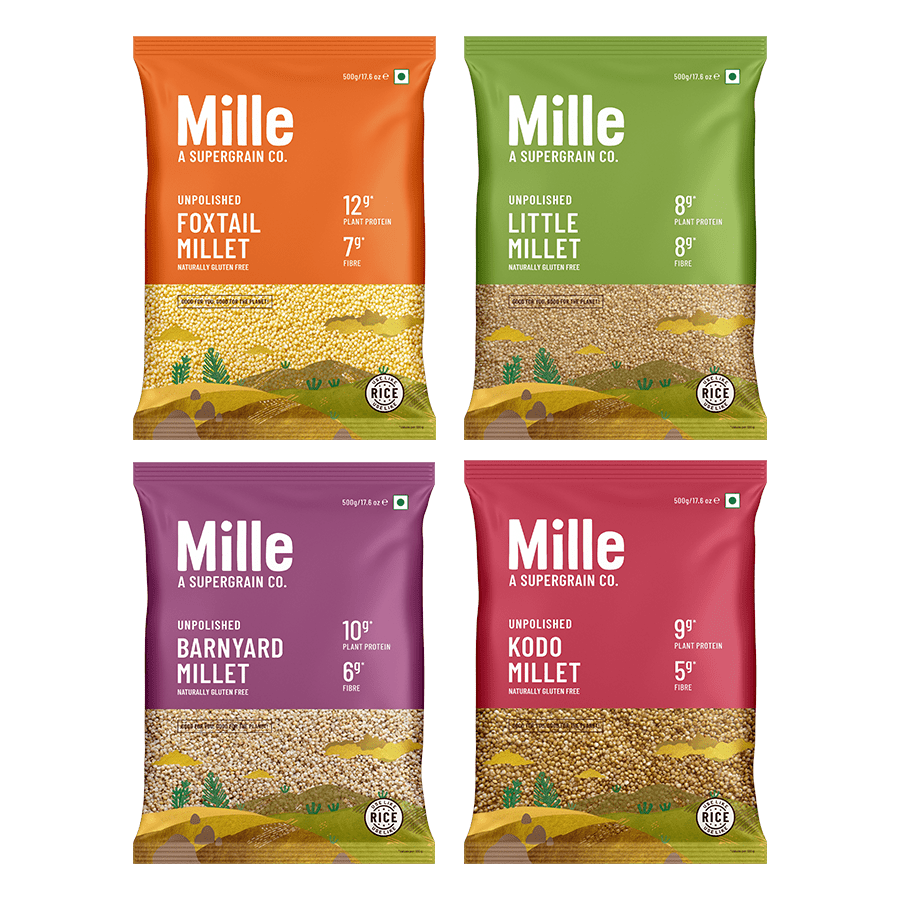 Mille All Grains Combo (Rice Substitute) - Pack of 4