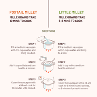 100% Whole Grains (Rice Substitute) Combo - Little Millet & Foxtail Millet