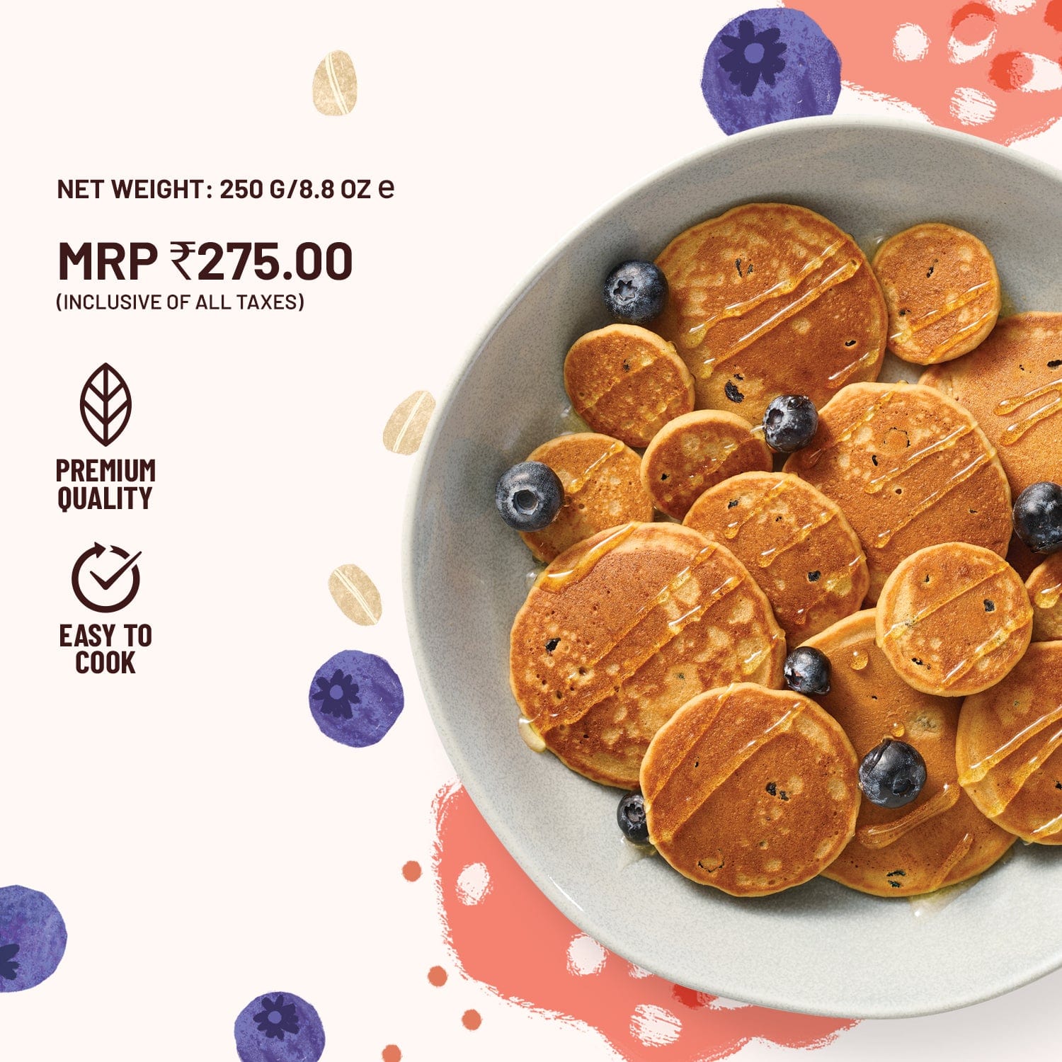 Mille : Blueberry Millet Pancake Mix