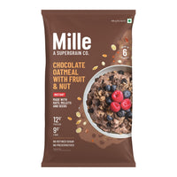 Raw Natural Sugar, Instant Chocolate Oatmeal | Oats, Millets, Real Cocoa & Flax Seeds