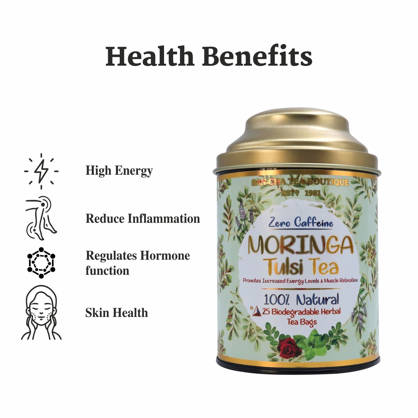 Moringa Tulsi Caffeine Free Herbal Tea