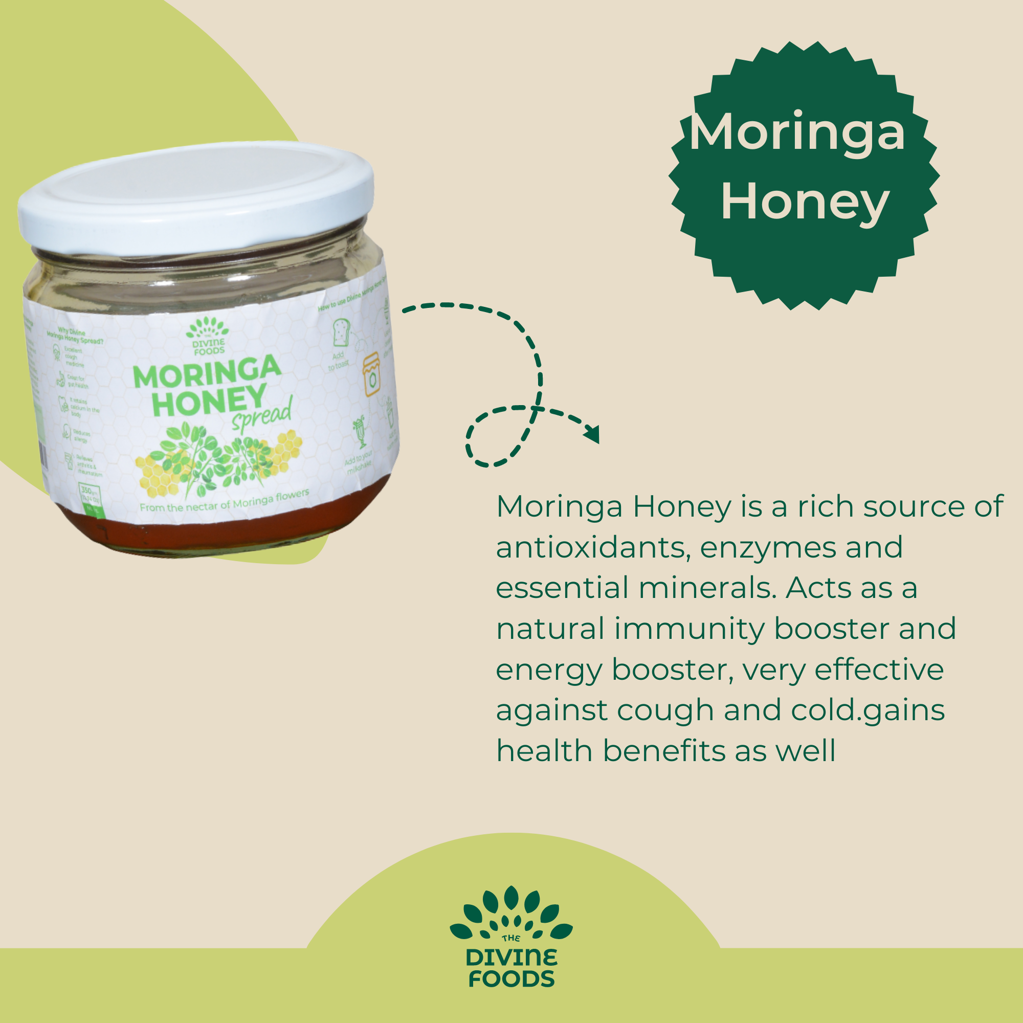 Organic Moringa Honey Spread For Detoxify the Gut