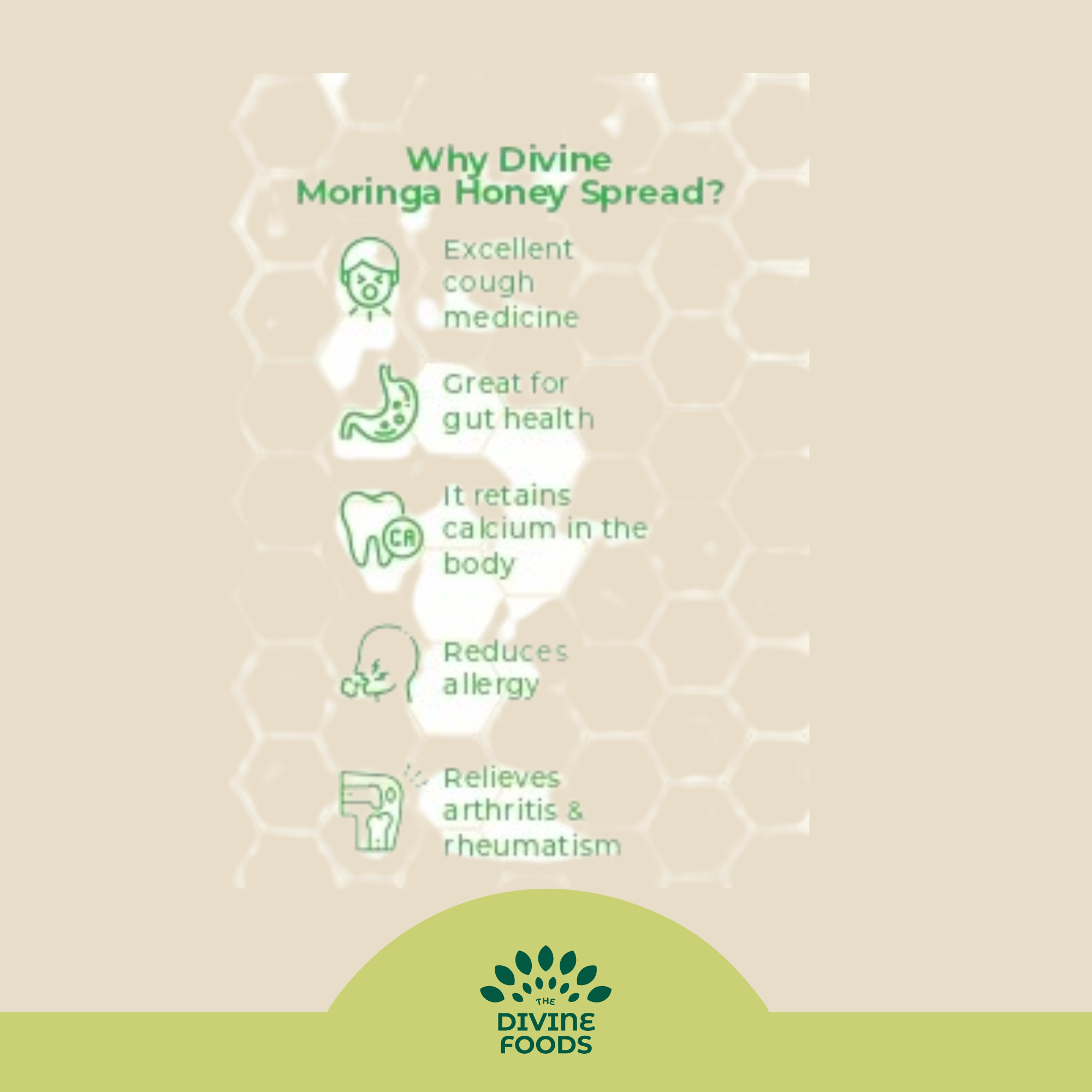 Organic Moringa Honey Spread For Detoxify the Gut