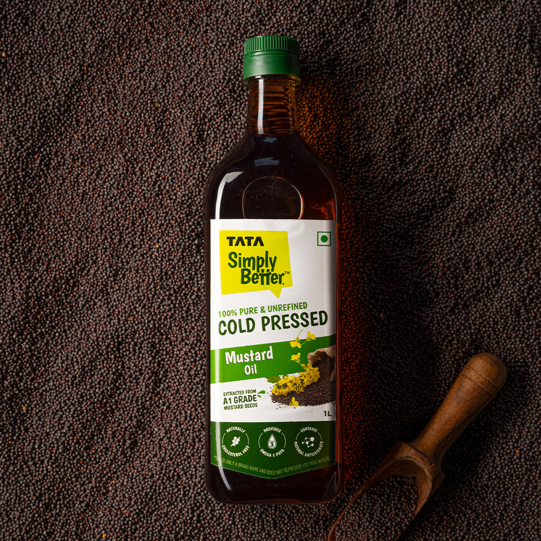 TATA SIMPLY BETTER MUSTARD OIL 1L 100% PURE and UNREFINED COLD PRESSED OIL