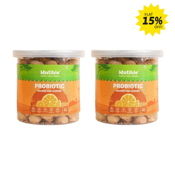 Natible Probiotic Orange Mini Cookies Combo