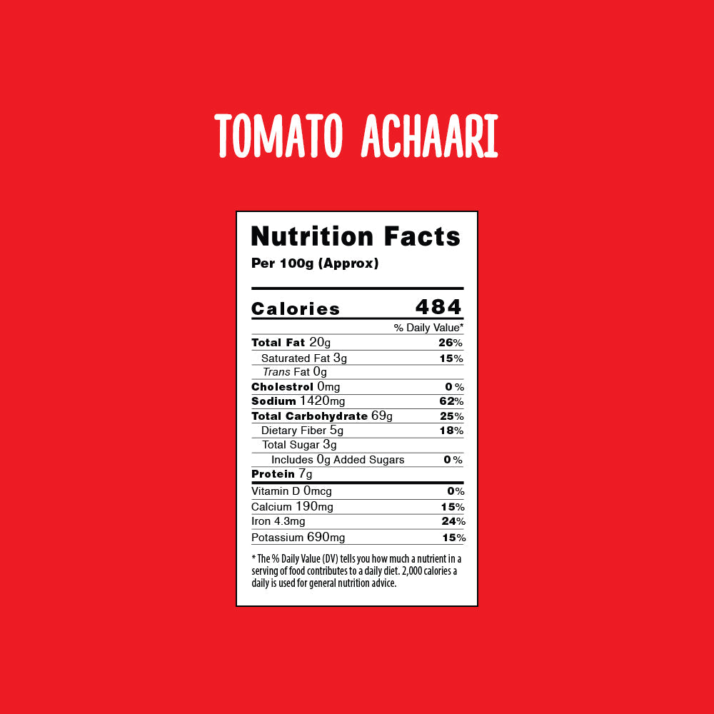 Roasted Tomato Achaari Makhana, 60g - Gluten Free | Anti Oxidants | MSG Free | Zero Trans Fat | No added Preservatives and No artificial