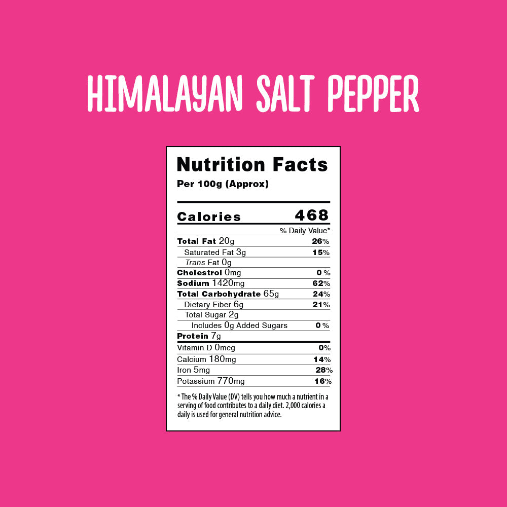 Roasted Himalayan Salt N Pepper Makhana, 62g - Gluten Free | Anti Oxidants | MSG Free | Zero Trans Fat | No added Preservatives and No artificial