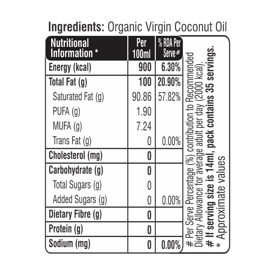 Organic Virgin Coconut Oil 500ML