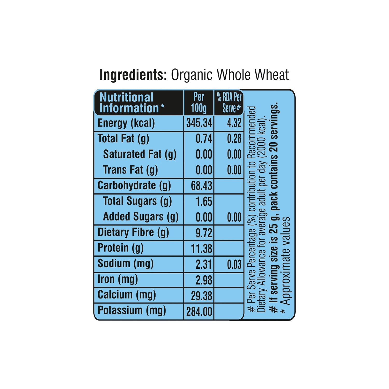 Organic Suji (Semolina)-500g