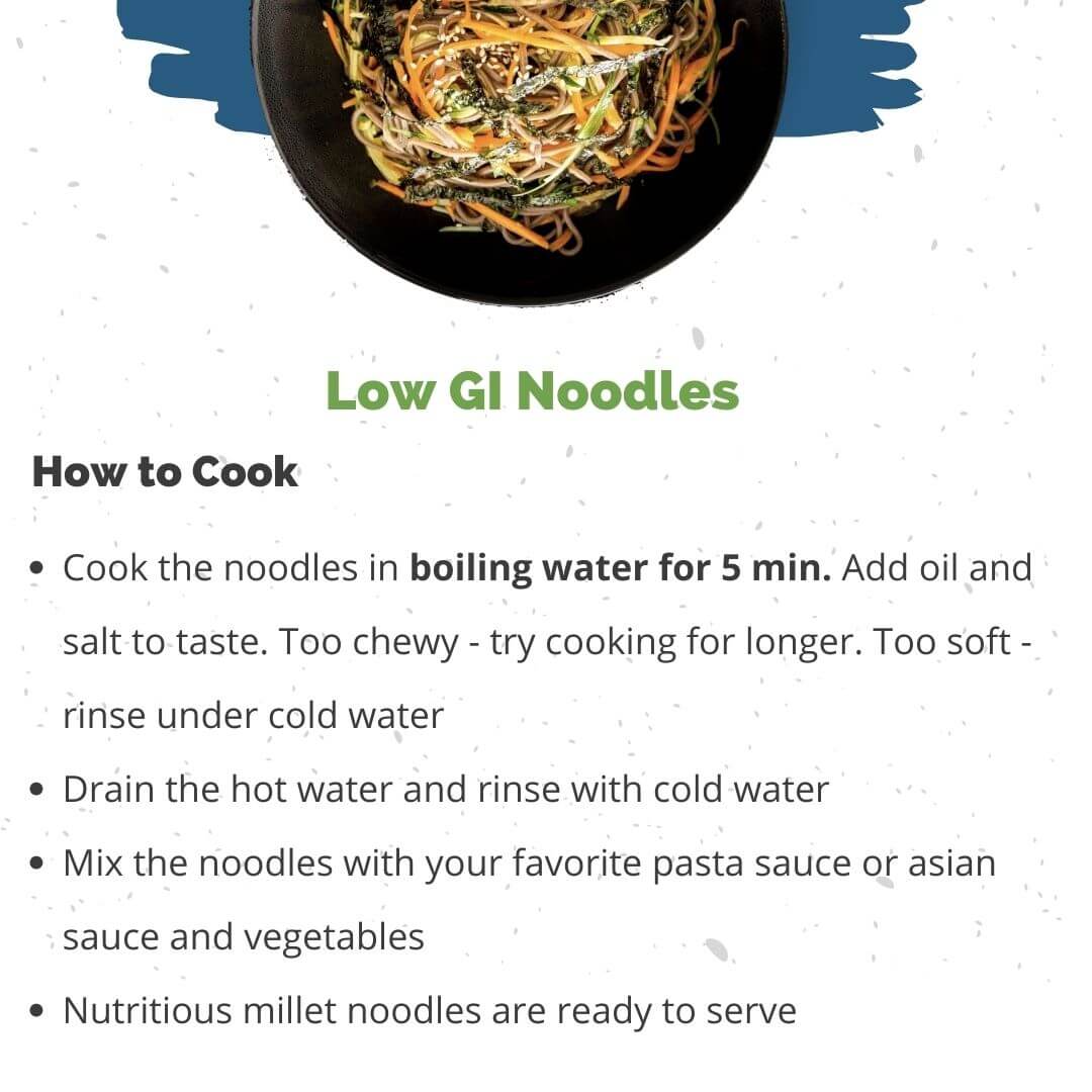 Low GI Noodles, No Maida, Non-Fried, Diabetic Friendly