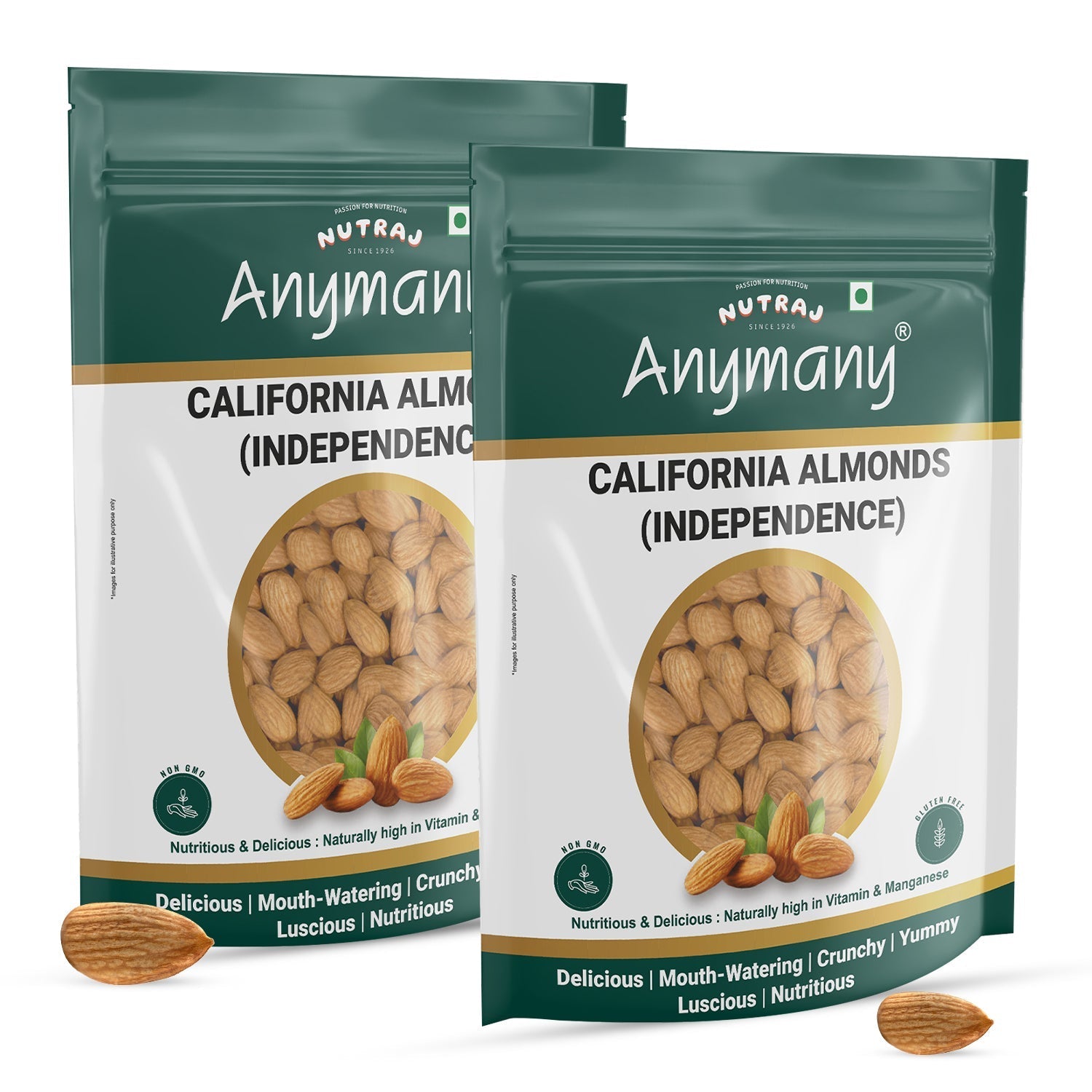 Nutraj Anymany Californian Almonds Badam 400gm