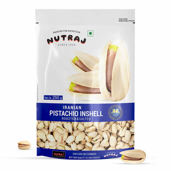 Nutraj Iranian Roasted & Salted Pistachios Inshell (Pista) 250gm