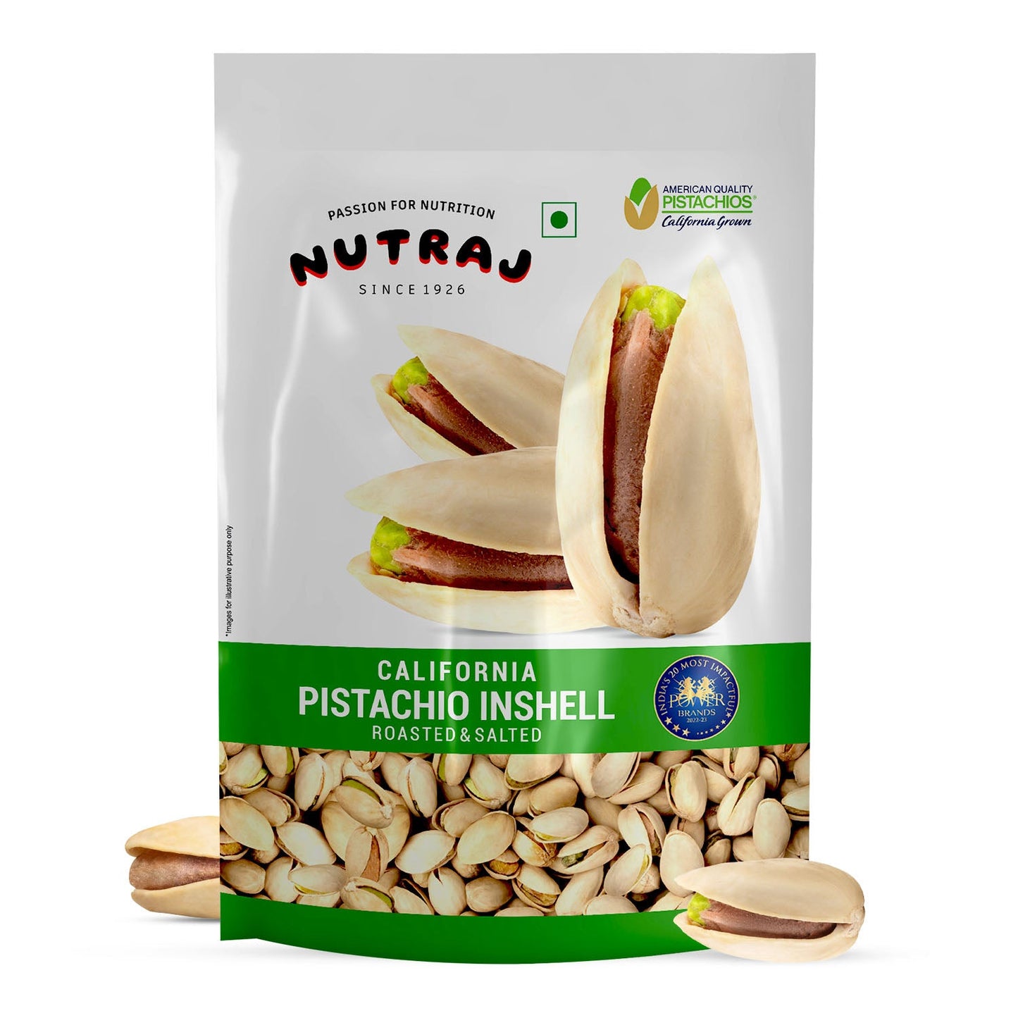 Nutraj California Roasted & Salted Pistachios Inshell (Pista) 200gm