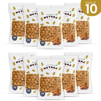 Nutraj California Almonds Badam (Pack of 10 - 100gm Each)