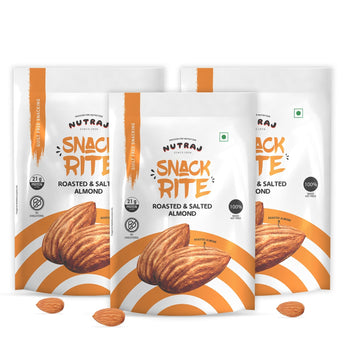 Nutraj Snackrite Roasted & Salted Almonds Badam 150gm