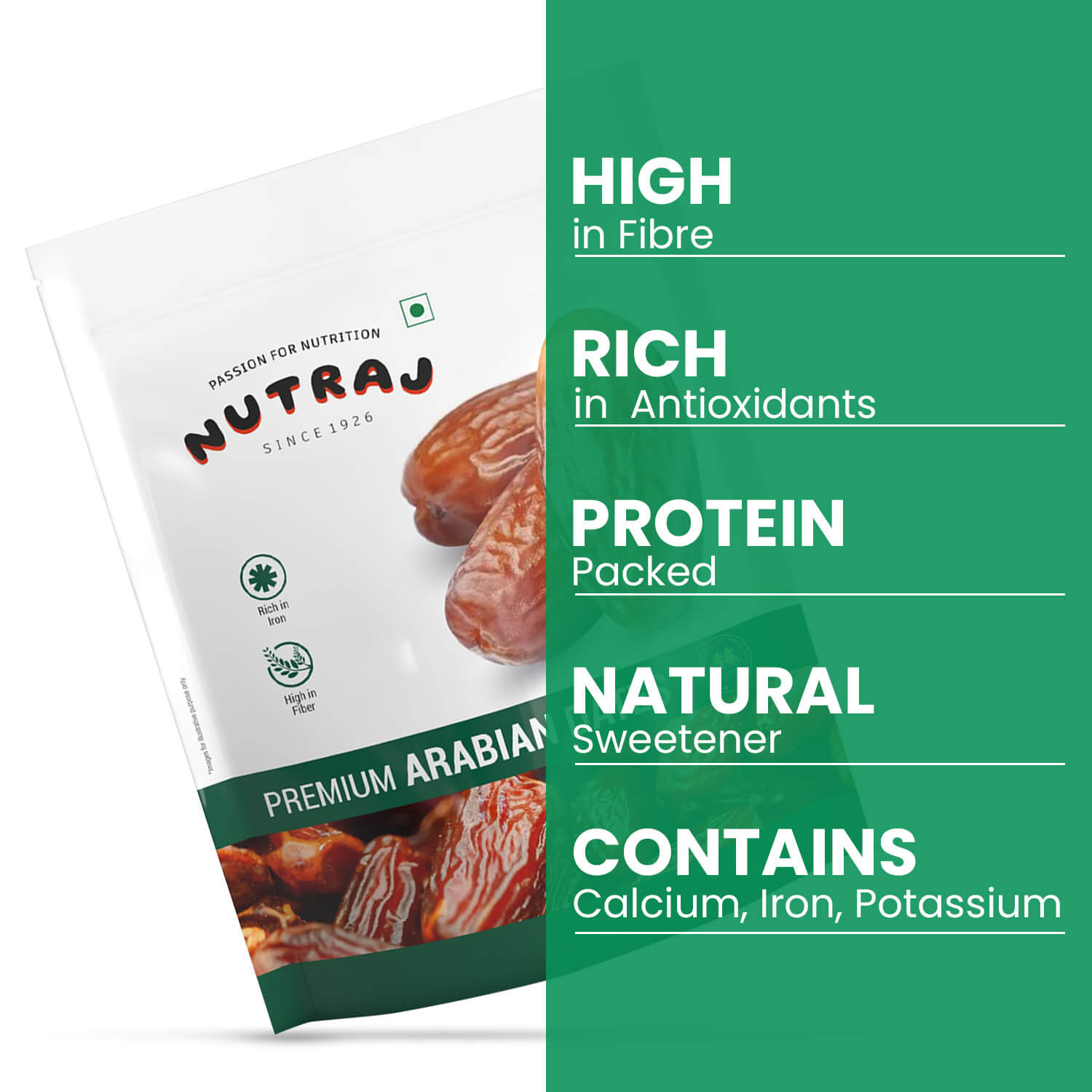 Nutraj Arabian Dates (Khajoor) 500gm